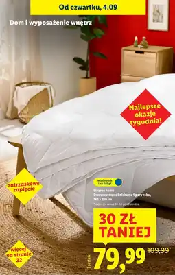 Lidl Kołdra na 4 pory roku 140 x 200 cm Livarno Home oferta