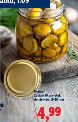 Lidl Zakrętki do słoików 66 mm Helmet oferta