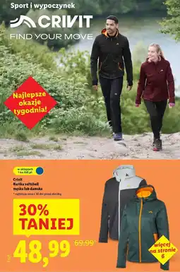 Lidl Kurtka softshell męska Crivit oferta