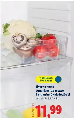 Lidl Organizer do lodówki 2x 3l Livarno Home oferta