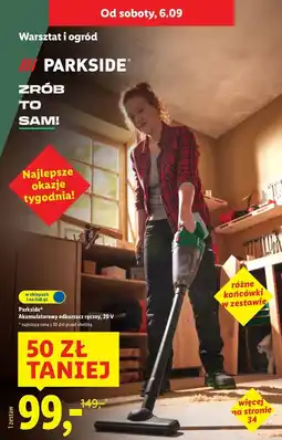 Lidl Odkurzacz ręczny 20v Parkside oferta