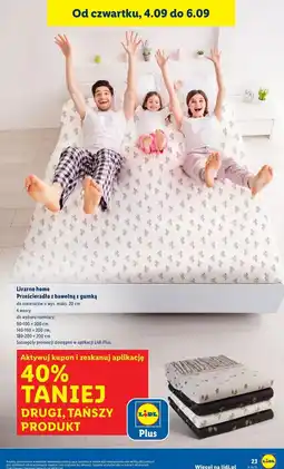 Lidl Prześcieradło jersey z gumką 180-200 x 200 cm Livarno Home oferta