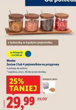 Lidl Pojemniki na przyprawy Wenko oferta