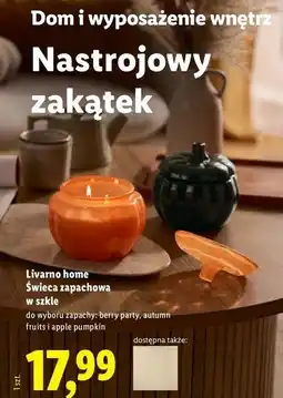 Lidl Świeca w szkle apple pumpkin Livarno Home oferta
