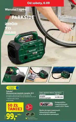 Lidl Akumulatorowa sprężarka i pompka 2w1 Parkside oferta