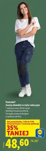 Lidl Jeansy damskie w stylu roboczym Parkside oferta