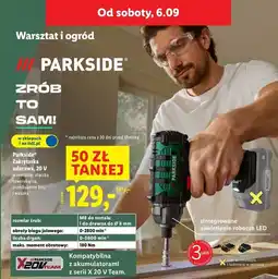 Lidl Zakrętarka akumulatorowa udarowa 20 v Parkside oferta