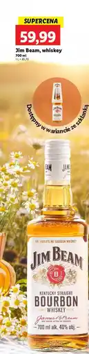 Lidl Bourbon + szklanka Jim Beam White Label oferta
