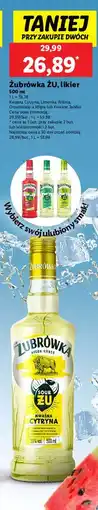 Lidl Wódka Żubrówka Orzeźwiająca Mięta oferta