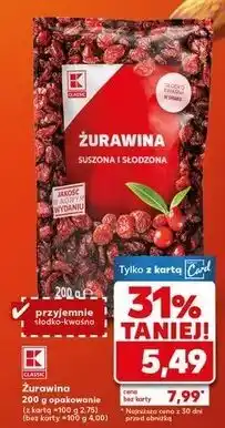 Kaufland Żurawina suszona K-Classic oferta