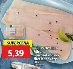 Lidl Miruna nowozelandzka filet bez skóry Targ Rybny Lidla oferta