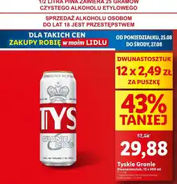 Lidl Piwo Tyskie Gronie oferta