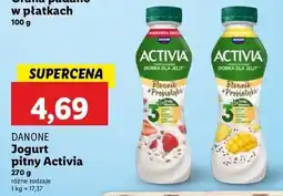 Lidl Jogurt ananas-mango błonnik + probiotyki Danone Activia oferta