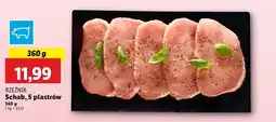 Lidl Schab wieprzowy bez kości plastry Rzeźnik Codzienna Dostawa oferta
