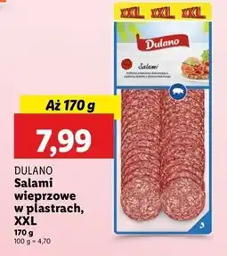 Lidl Salami premium plastry Dulano oferta