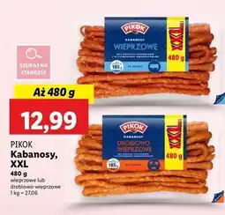 Lidl Kabanosy drobiowe z mięsem wieprzowym Pikok oferta
