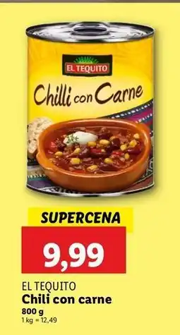 Lidl Chilli con carne El Tequito oferta