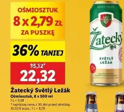 Lidl Piwo Zatecky Svetly Lezak oferta
