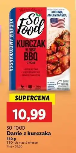 Lidl Mac & cheese z kurczakiem So Food oferta