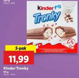 Lidl Batoniki Kinder Tronky oferta