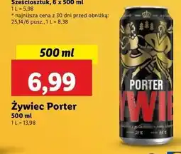 Lidl Piwo Żywiec Porter oferta