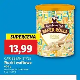 Lidl Rurki waflowe waniliowe Caribbean Style oferta