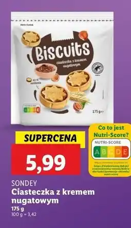 Lidl Ciastka z kremem nugatowym Sondey oferta