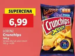 Lidl Chipsy sour cream Crunchips X-Cut oferta