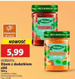 Lidl Dżem brzoskwinia z melisą Herbapol oferta