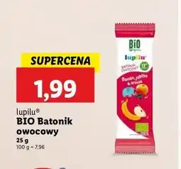 Lidl Baton banan jabłko i aronia Lupilu oferta