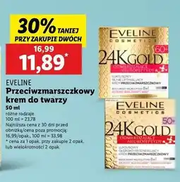 Lidl Krem do twarzy 50+ Eveline 24K Gold oferta