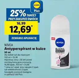 Lidl Antyperspirant clear Nivea Invisible Black & White oferta