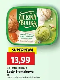 Lidl Lody karmel z solą, śmietankowe, pistacjowe Zielona Budka oferta