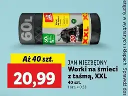Lidl Worki na śmieci 60 l Jan Niezbędny oferta
