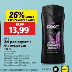 Lidl Żel pod prysznic Axe Excite oferta