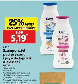 Lidl Szampon, żel pod prysznic i płyn do kąpieli 3w1 niebieski Cien Kids oferta