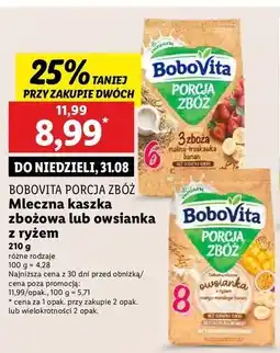 Lidl Owsianka z ryżem mango- marakuja- banan Bobovita Porcja Zbóż oferta