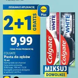 Lidl Pasta do zębów baking soda Colgate Advanced White oferta