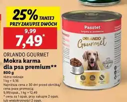 Lidl Pasztet dla psa z wołowiną Orlando Gourmet oferta