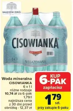 Carrefour Woda mineralna CISOWIANKA oferta