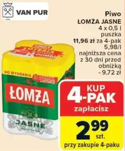 Carrefour Piwo ŁOMŻA JASNE oferta
