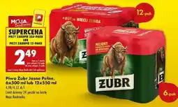 Biedronka Piwo Żubr Jasne Pełne, 6x500 ml lub 12x550 ml oferta