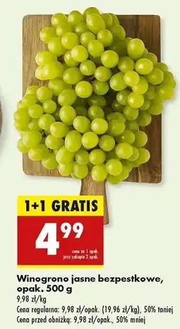 Biedronka Winogrono jasne bezpestkowe, opak. 500 g oferta