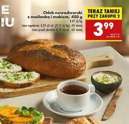 Biedronka Chleb nowodworski z maślanka i makiem , 450 g oferta