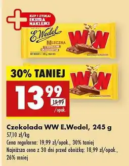Biedronka Czekolada WW E.Wedel 245 g oferta