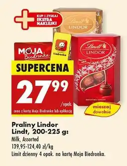 Biedronka Praliny Lindor Lindt, 200/225 g oferta