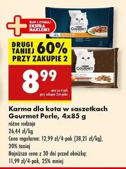 Biedronka Karma dla kota w saszetkach Gourmet Perle 4x85 g oferta