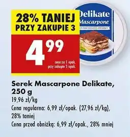 Biedronka Serek Mascarpone Delikate 250 g oferta