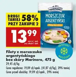 Biedronka Filety z morszczuka argentyńskiego bez skóry Marinero, 475 g oferta