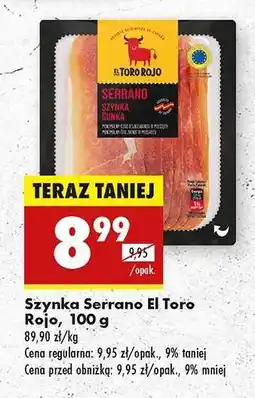 Biedronka Szynka Serrano El Toro Rojo, 100 g oferta